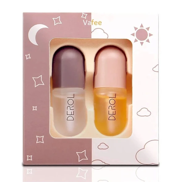 Vafee DEROL Doğal Dudak Dolgunlaştırıcı - Nemlendirici, Parlatıcı Dudak Maskesi 5.5ML (Gündüz & Gece) ürün görseli 1