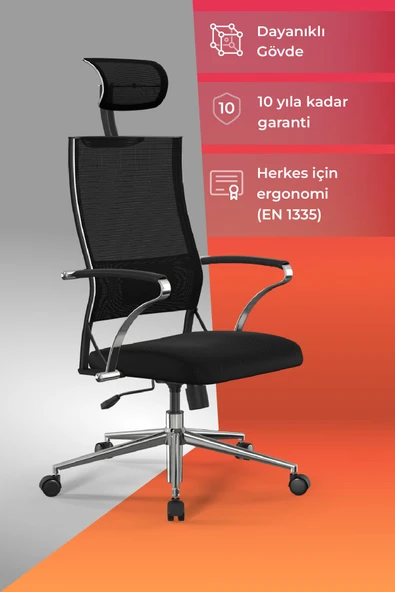 Ergolife Sit Air-180 Ergonomik Yönetici Koltuğu / Ofis  Sandalyesi - 574.5D.40.2A2 ürün görseli 1