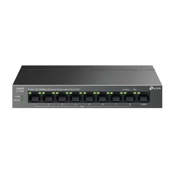 TP-LINK LS109P 9PORT 10/100 POE SWITCH - Resim 2
