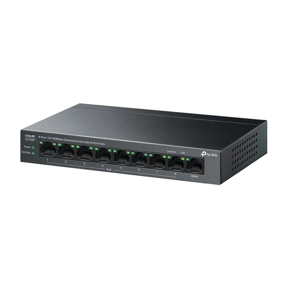 TP-LINK LS109P 9PORT 10/100 POE SWITCH - Resim 3