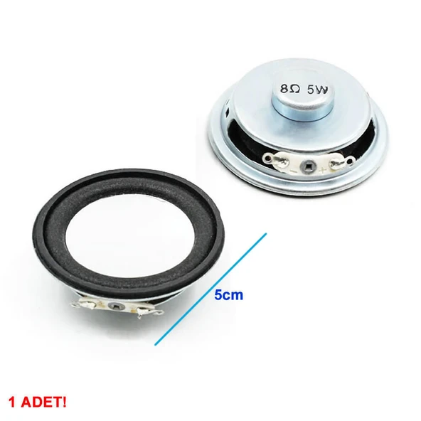 Mini 5cm 8 Ohm 5W Hoparlör Yuvarlak Speaker  50mm 5 Watt Ses Müzik Amfi Ses Oluşturucu Yüksek Kalite Oyuncak Ürün Tanıtım ürün görseli 1
