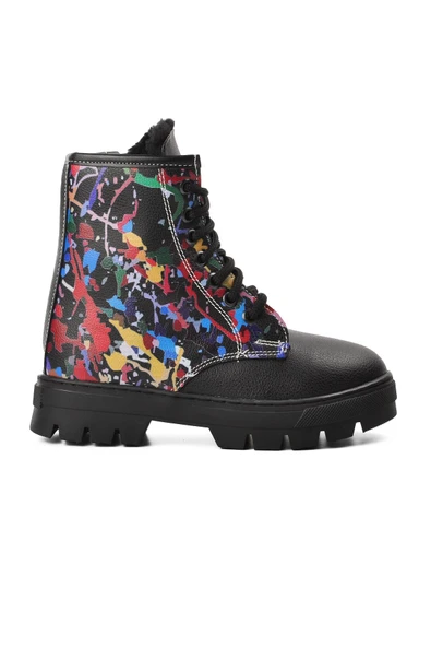 Ayakmod Siyah Ortopedik Unisex Çocuk Bot 2301001 F ürün görseli 1