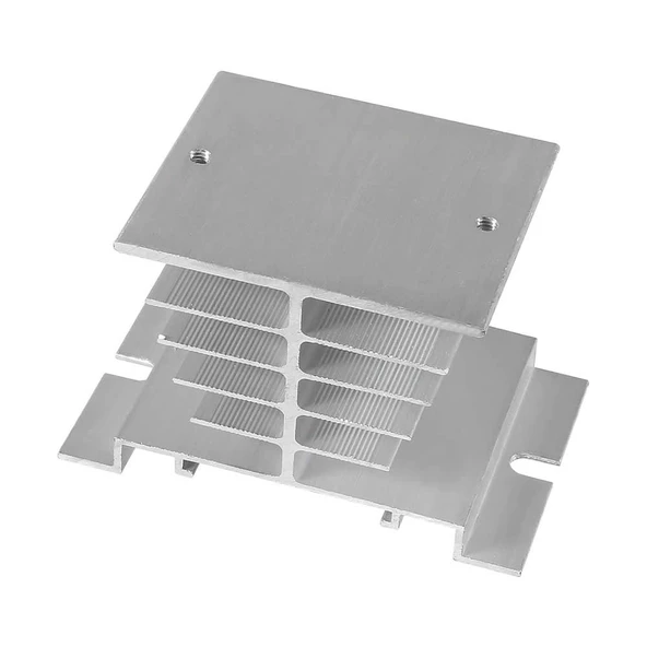 Ssr Alüminyum Soğutucu Blok  Solid State Röleler İçin 10A / 40A Ray Montaj Edilebilir Isı Sıcaklık Düşürücü Radyatör ürün görseli 1