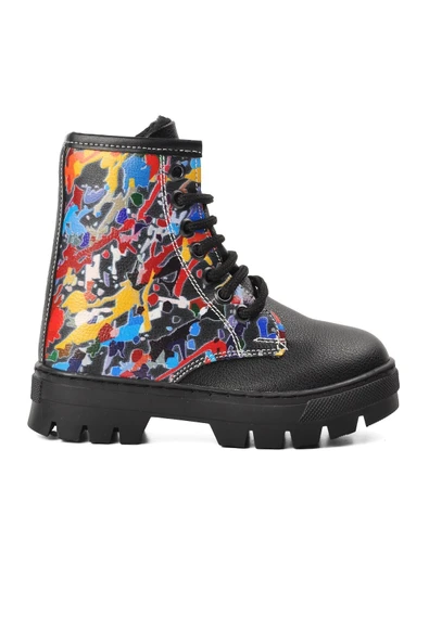 Ayakmod Siyah Ortopedik Unisex Çocuk Bot 2301001 P ürün görseli 1