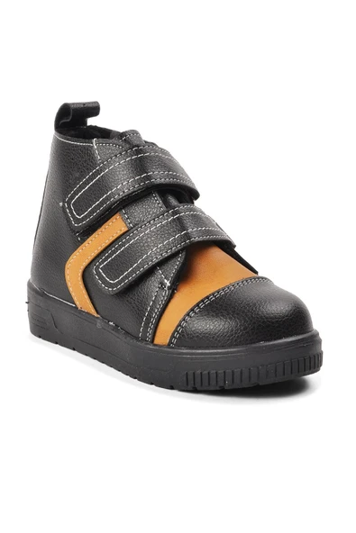 Ayakmod Siyah Camel Ortopedik Bebek Bot 2301004 B - Resim 3