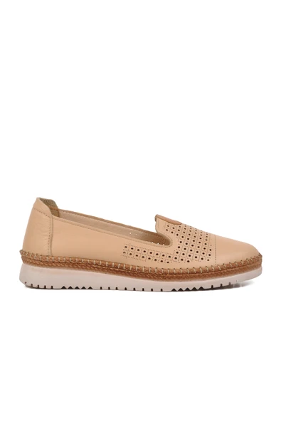 Ayakmod Bej Hakiki Deri Anatomik Kadın Casual Ayakkabı 574141 Z ürün görseli 1