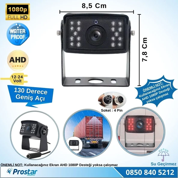 Navistar 8010 Ledli Ahd 1080P Alüminyum Büyük Boy Gece Görüşlü Kamera ürün görseli 1