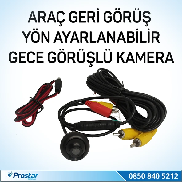 Ayarlanabilir Araç Geri Görüş Kamerası - Resim 2