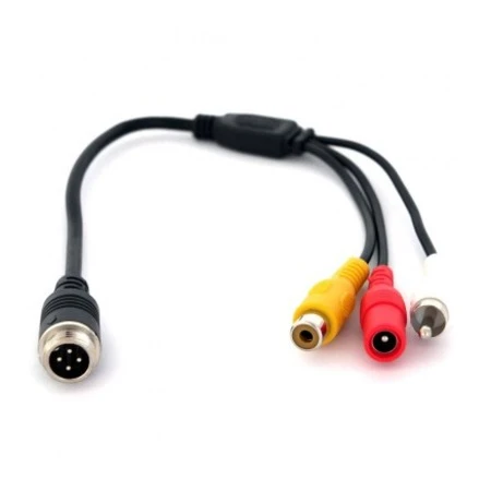 4 Pin Erkek  Rca Görüntü Dişi + Rca Ses Erkek + Dc Dişi Çevirici Kablo Mdvr Dönüştürücü Kablo ürün görseli 1