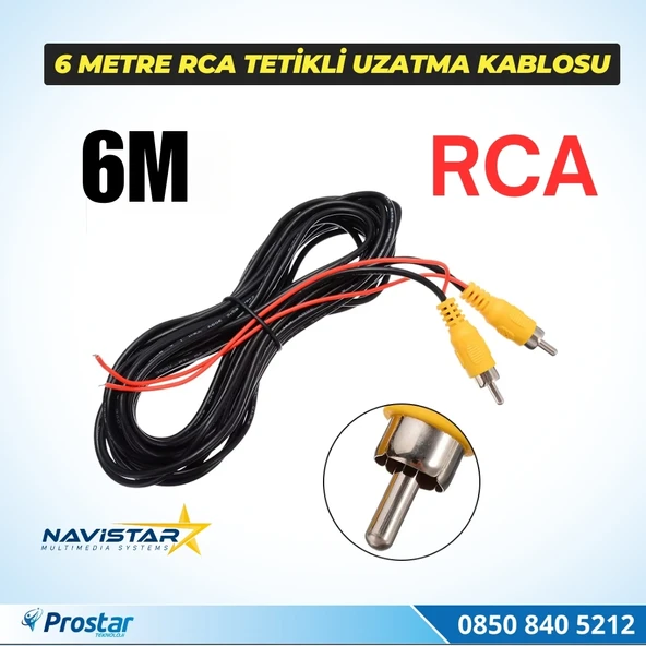 6 Metre RCA Tetikli Uzatma Kablosu ürün görseli 1