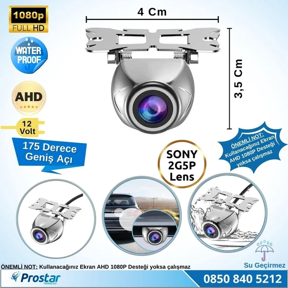Navistar Ahd 1080P Sony 2G5P Balıkgözü 175 Derece Geniş Açılı Araç Geri Görüş Kamerası ürün görseli 1