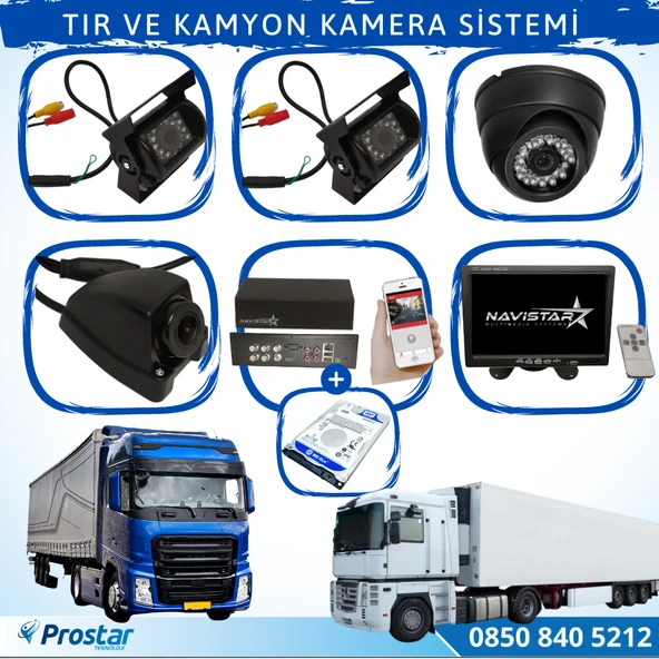 Tır Ve Kamyonlar Için Uzaktan İzlemeli 4 Kameralı 320 Gb Harddisk Kamera Seti ürün görseli 1