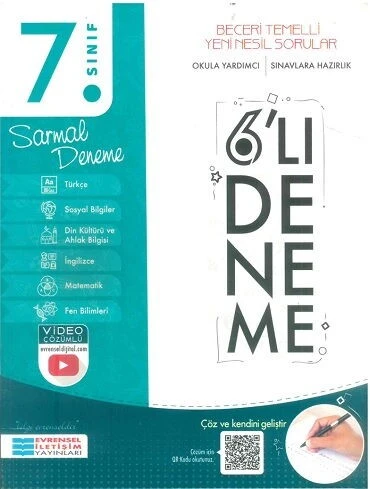 7. Sınıf 6 lı Sarmal Deneme Evrensel İletişim Yayınları ürün görseli 1