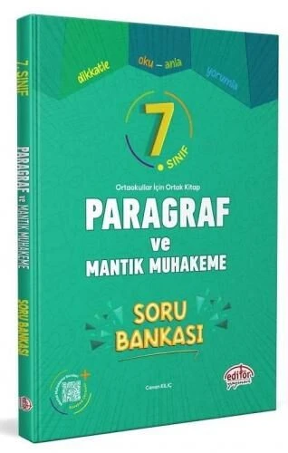 7. Sınıf Paragraf Mantık ve Muhakeme Soru Bankası Editör Yayınları ürün görseli 1