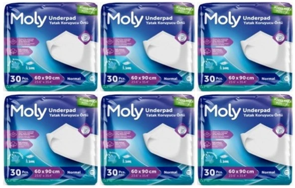 Moly Yatak Koruyucu Örtü 30 lu 6 paket / 180 adet ürün görseli 1