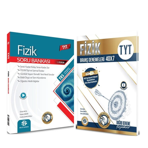 Bilgi Sarmal TYT Fizik Soru Bankası ve Deneme Seti 2 Kitap ürün görseli 1