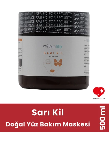 Sarı Kil Doğal Yüz Bakım Maskesi 500 ML - Bialife ürün görseli 1