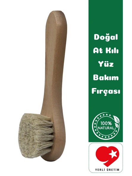 Doğal At Kılı Yüz ve Vücut Bakım Fırçası - Bialife ürün görseli 1