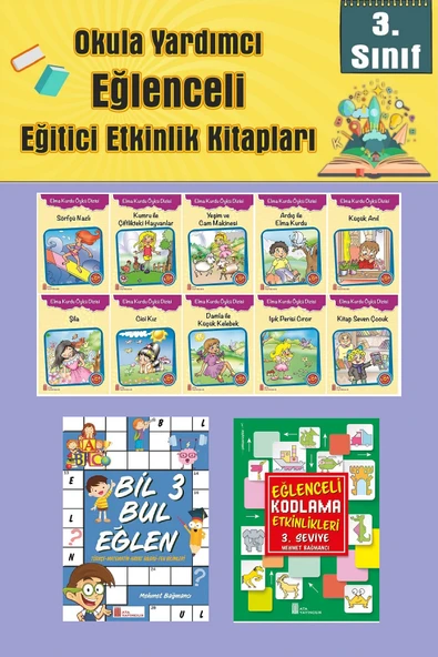 3.Sınıflar İçin Okumayı Sevdiren 10 lu Hikaye Seti -Bil Bul Eğlen-Kodlama 6 (Okulda Evde Tatilde) ürün görseli 1