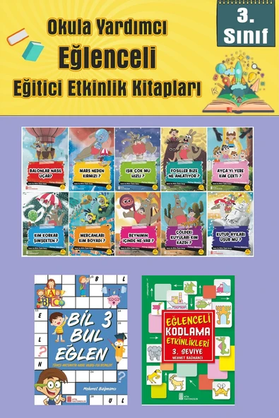 3.Sınıflar İçin Okumayı Sevdiren 10 lu Hikaye Seti -Bil Bul Eğlen-Kodlama 10 (Okulda Evde Tatilde) ürün görseli 1