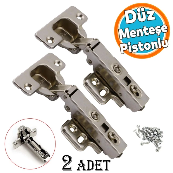 Mobilya Kapak Kapağı Mutfak Vestiyer Kiler Dolabı Metal Düz Krom Pistonlu Tas Menteşe 2 ADET ürün görseli 1