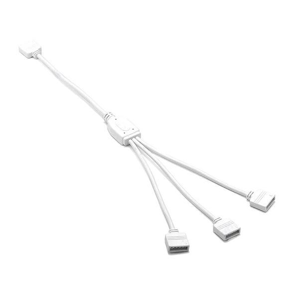 3 yollu beyaz RGB LED şerit Splitter bağlantı kablosu DC 5V-12V Y şekli uzatma kablosu çoklayacı çoğaltıcı konnektör ürün görseli 1