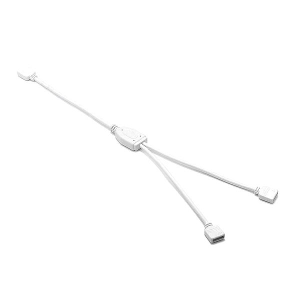 2 yollu beyaz RGB LED şerit Splitter bağlantı kablosu DC 5V-12V Y şekli uzatma kablosu çoklayacı çoğaltıcı konnektör ürün görseli 1