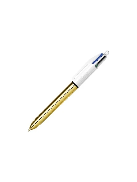 Bic 4 Colours Shine Altın Gövde Tükenmez Kalem ürün görseli 1