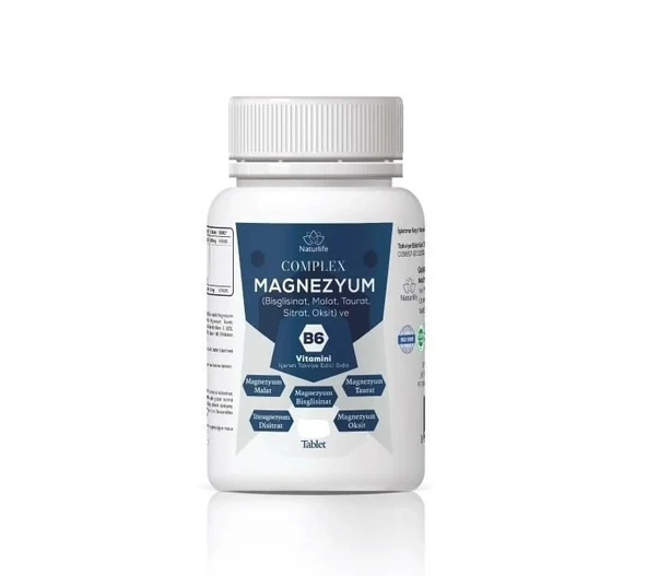 Naturlife Magnezyum Complex B6 Vitamin 60 Tablet ürün görseli 1