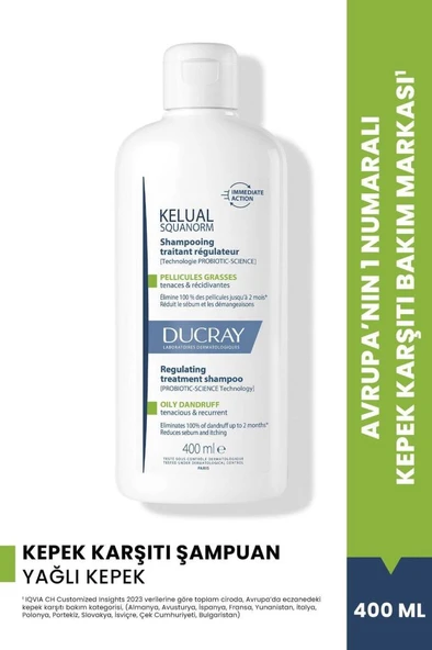 Kelual Squanorm Yağlı Saçlar için Kepek Şampuanı 400 ml ürün görseli 1
