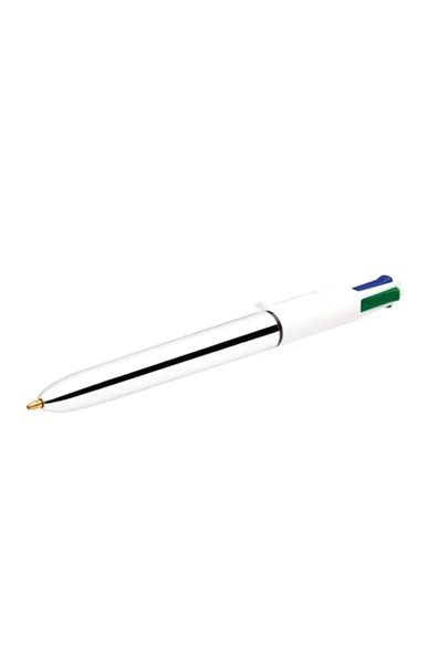 Bic 4 Colours Shine Gümüş Gövde Tükenmez Kalem ürün görseli 1