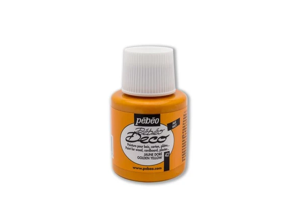 Pebeo Deco Mat Tüm Yüzey Boyasi 110 Ml 42 Jaune Dore ürün görseli 1