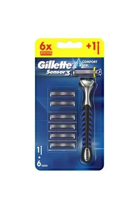 Gillette Sensor Tıraş Makinesi + 6 Yedek Bıçak 7702018550807 ürün görseli 1