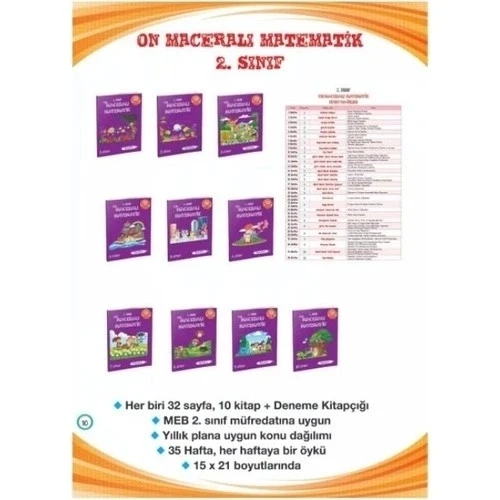 METAFOR 2.SINIF ON MACERALI MATEMATİK SETİ ürün görseli 1