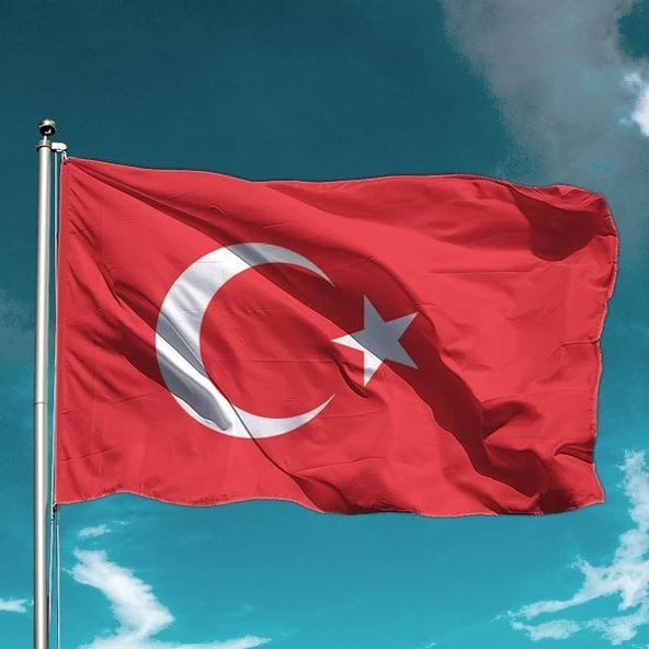Türk Bayrağı 150x225 cm Raşel Kumaş-10 adet ürün görseli 1