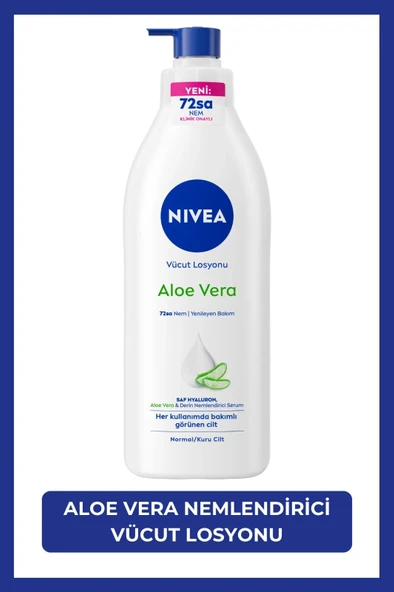 NIVEA Aloe Vera Derinlemesine Nemlendirici Serum Vücut Losyonu 400ml, Kuru Ciltler, Hızlı Ferahlatıcı ürün görseli 1