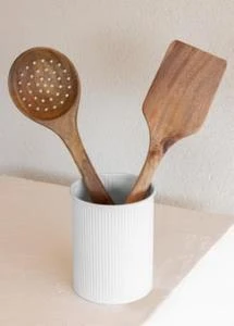 THE MİA STRİPE TEZGAH ÜSTÜ KAŞIKLIK BEYAZ 13*11 CM ürün görseli 1