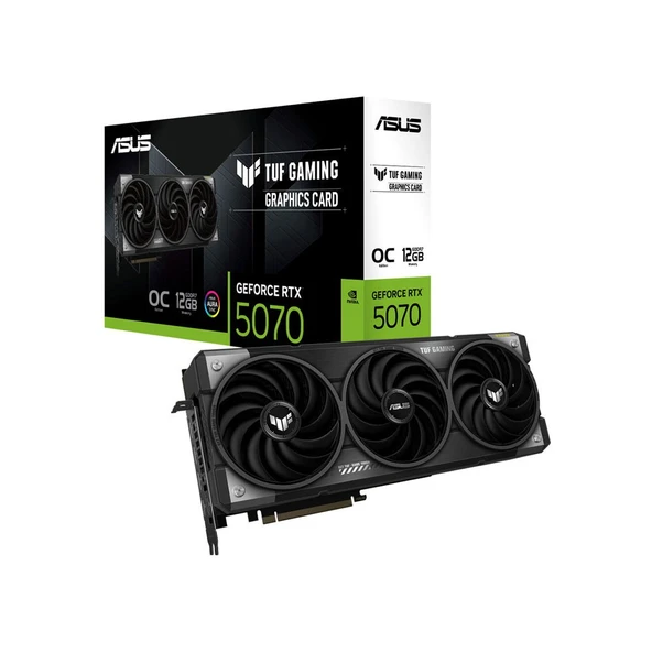 ASUS TUF Gaming GeForce RTX 5070 12GB GDDR7 OC Edition12GB 192Bit DLSS 4 NVIDIA Ekran Kartı ürün görseli 1