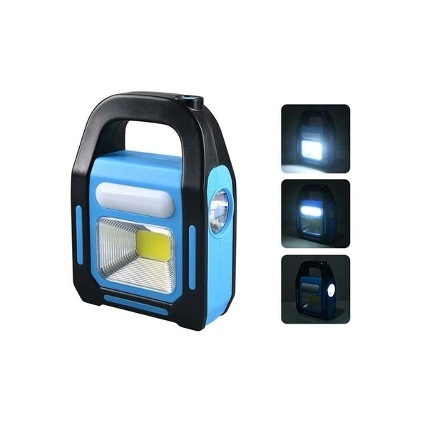 CATA CT-9955 Hazar güneş enerjili LED El Fener şarjlı USB ışıklı lamba ürün görseli 1