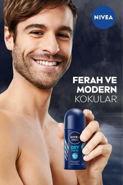 NIVEA Men Dry Fresh Erkek Roll On 50 ml - Resim 2