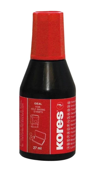 KORES DAMGA MÜREKKEBİ KIRMIZI 28 ML ürün görseli 1