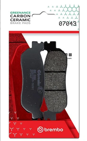 Brembo Xmax 250 (2005-2017) Karbon Seramik Arka Fren Balatası ürün görseli 1