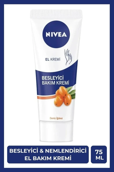 NIVEA Besleyici El Bakım Kremi 75ml, Nemlendirici, E Vitamini, Yapışkan His Bırakmaz, Yumuşak Cilt Hissi ürün görseli 1