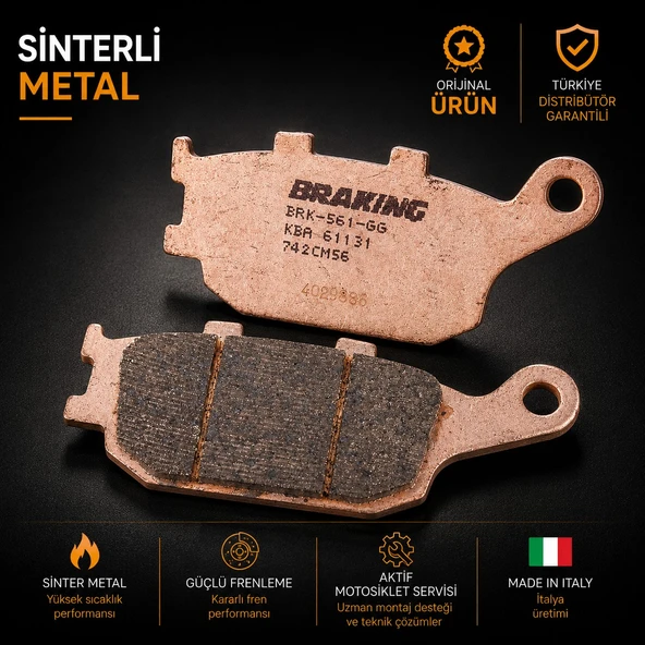 Braking Honda Cbf1000 (2011-2013) Sinterli Arka Fren Balatası ürün görseli 1