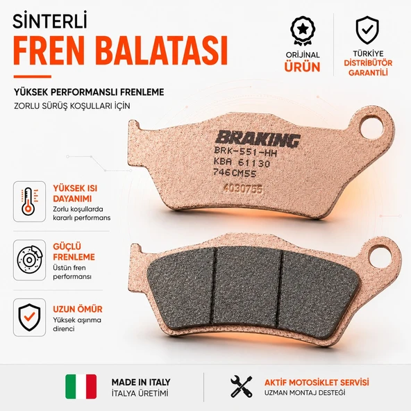 Braking Gilera Nexus 500 (2004-2011) Sinterli Ön Fren Balatası ürün görseli 1