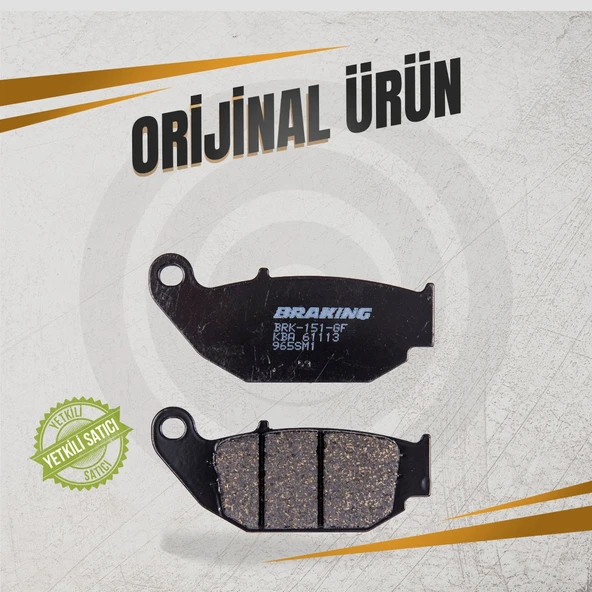 Braking Honda Cbr125r (2012-2017) Yarı Metalik Arka Fren Balatası ürün görseli 1