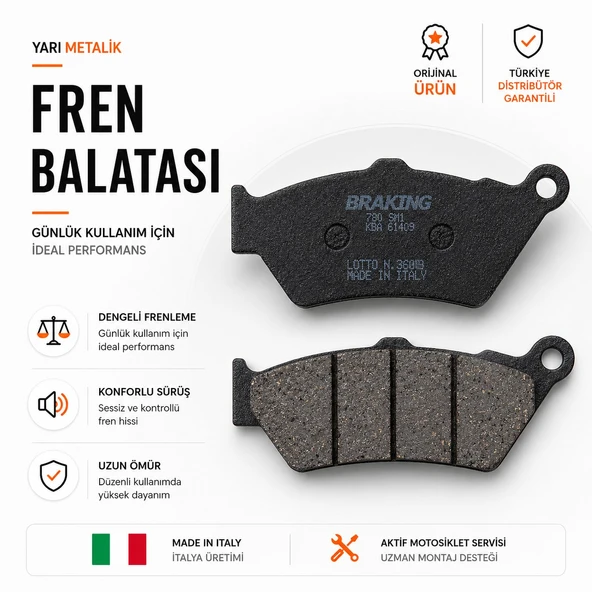 Braking Harley Davıdson Special 1250 (2021-2022) Karbon Seramik Arka Fren Balatası ürün görseli 1