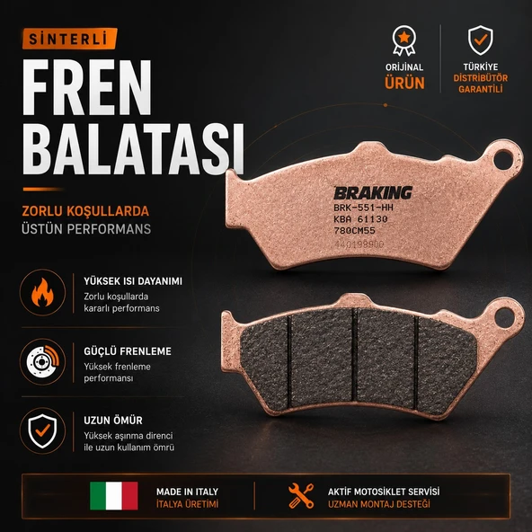 Braking Bmw R1250 Gs Adv (2019-2021) Sinterli Arka Fren Balatası ürün görseli 1