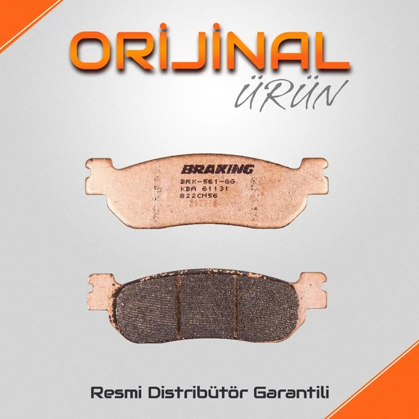 Braking Yamaha X-Max 250 (2005-2017) Sinterli Arka Fren Balatası ürün görseli 1