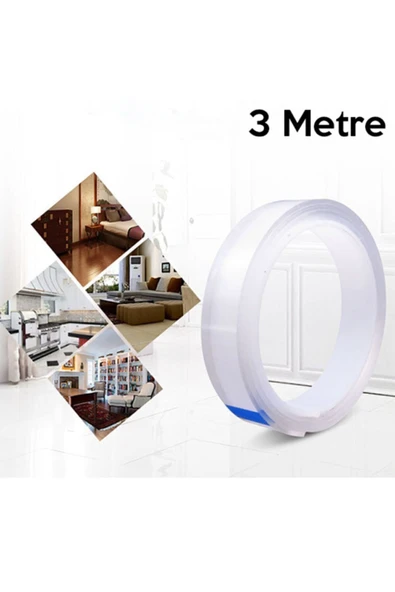 Kitchen Store Çift Taraflı Bant Nano Teknolojili Süper Güçlü Bant Yapıştırıcı Nano Teknolojili Bant ürün görseli 1